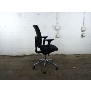 Gispen | Bureaustoel | Gebruikt | Zwart gestoffeerd | Chromen onderstel | BS327