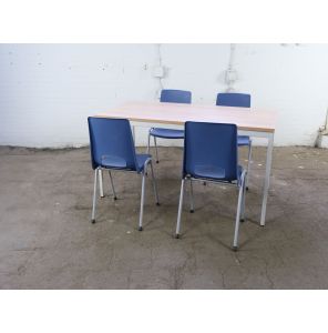 Kantinetafel | Tweedehands | Havanna blad | Grijs frame | KT266