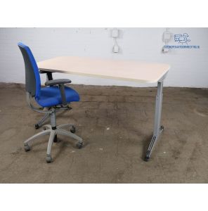 Bureau | Tweedehands | Grijs frame | Ahorn blad BT310