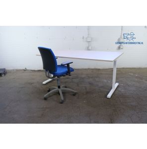Eromes | Bureau | Tweedehands | Licht eiken blad | Wit frame | 180x90 cm | BT446