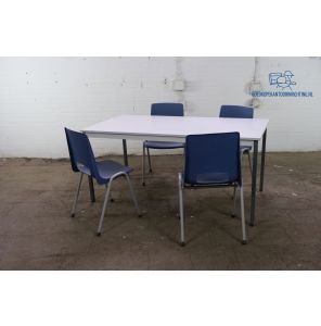 Lensvelt | Kantinetafel | Tweedehands | Grijs blad | Grijs frame | KT269