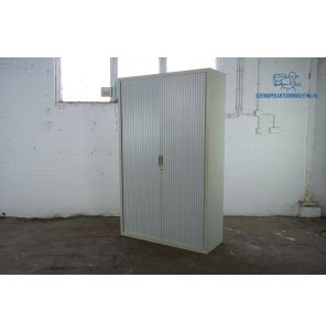 Lensvelt | Roldeurkast | Tweedehands | Grijs | 4 legborden | HK281