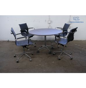 Vitra | Vergadertafel | Tweedehands | Logan eiken blad | Grijs frame | VT283