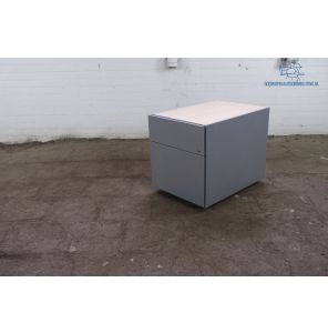 Gispen | Tweedehands | Ladeblok | Grijs | Met ahorn blad | 2 lades | LB345