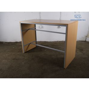 Statafel / hoge tafel | Tweedehands | Beuken blad | Zilvergrijs frame | OT252