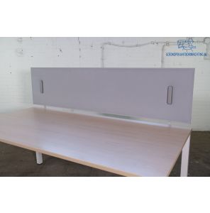 Scheidingswand | Tweedehands | Lichtblauw gestoffeerd | Grijs frame | KI256