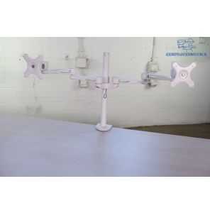 Dubbele monitorsteun | Tweedehands | Creme | KI258