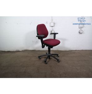 Drisag | Bureaustoel | Tweedehands | Bordeaux gestoffeerd | Low buget | BS383