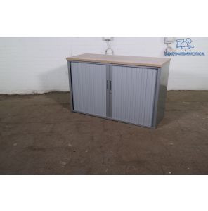 Roldeurkast | Tweedehands | Zilvergrijs | Robson eiken topblad | 1 legbord | LK257