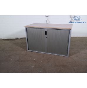 Roldeurkast | Tweedehands | Zilvergrijs | Robson eiken topblad | 1 legbord | LK258