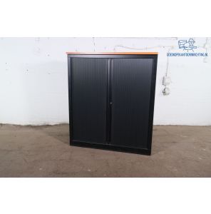 Markant | Roldeurkast | Tweedehands | Zwart | Kersen topblad | 3 legborden | MK299