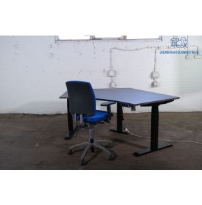 Tweedehands Zit/Sta Cockpit Bureau NPR USB 130 cm Zwart Zo Goed Als Nieuw