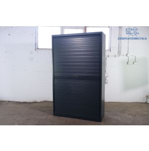 Utopia | Roldeurkast | Tweedehands | Antraciet | Verticale lamellen | 4 legborden | HK298