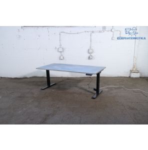 NIEUW | Rest partij | Zit-sta bureau | Elektrisch verstelbaar | Betonlook blad | Zwart frame | BT472-ZBl
