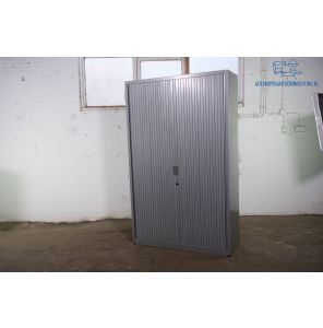 Aspa | Roldeurkast | Tweedehands | Zilvergrijs | 4 legborden | HK300