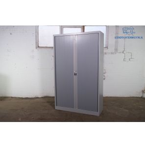 Markant | Roldeurkast | Tweedehands | Zilvergrijs | 4 legborden | HK301