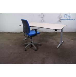 Assenburg | Cockpit Bureau | Tweedehands | Ahorn blad | Zilvergrijs frame | BT492