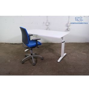 Tweedehands Lensvelt Bureau Wit Verstelbaar 160x80 ZGAN