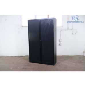 Lensvelt | Roldeurkast | Tweedehands | Zwart | 4 legborden | HK306