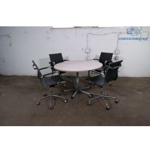 Vergadertafel | Tweedehands | Robson eiken blad | Grijs frame | VT321