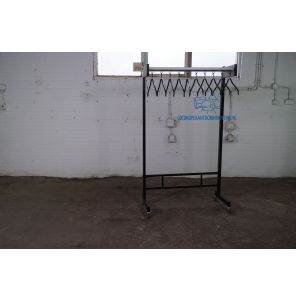 Kapstok/ Garderobe | Tweedehands | Zwart | Verrijdbaar | 10 kleding hangers | KI272