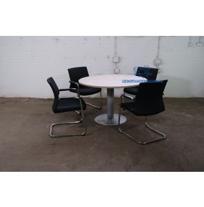 Vergadertafel | Tweedehands | Robson eiken blad | Grijs plateauvoet| VT333