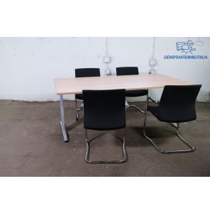 Vergadertafel | Tweedehands | Havanna blad | Grijs frame | VT335