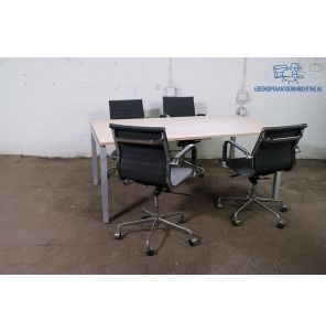 Vergadertafel | Tweedehands | Halifax blad | Grijs frame | VT336