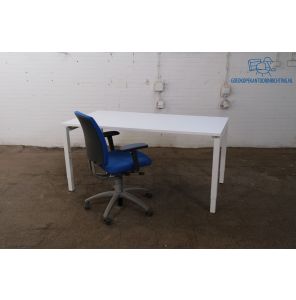 Tweedehands Bureau Verstelbaar 160x80 cm Wit N-Poot