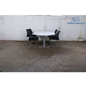 Tweedehands Halfronde Vergadertafel Drentea Verstelbaar 190x120 cm