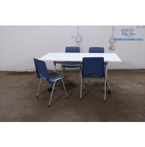 Tweedehands Palmberg Verrijdbare Klaptafel 160x80 cm Wit