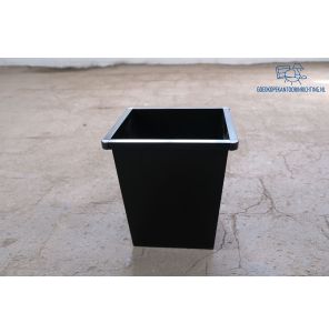 Tweedehands Zwarte Metalen Prullenbak Stapelbaar 36x34x34 cm