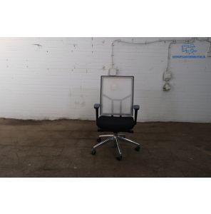 Tweedehands Ergonomische Bureaustoel 987 Zwart Wit Mesh