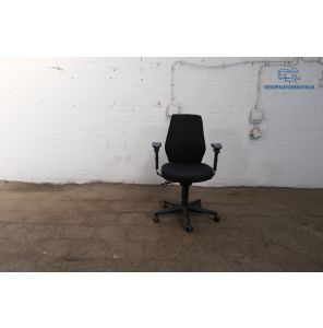Tweedehands Heavy Duty Bureaustoel Zwart 3D armleggers