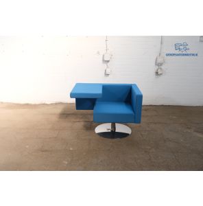 Tweedehands Offecct Solitaire Draaistoel Blauw Chroom