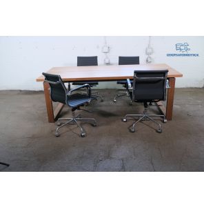 Tweedehands Tafel Tabak Eiken Massief Hout 101x220 cm