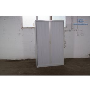 Tweedehands ASPA Roldeurkast Grijs 195 cm met 4 Legborden
