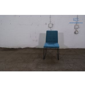Tweedehands Byron Vergaderstoel Turquoise Zwart Sledeframe