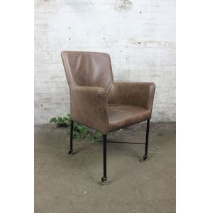 Just Design | Vergaderstoel | Tweedehands Bruin leder | VS140