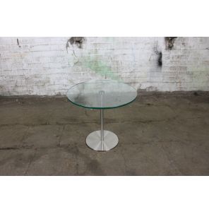 Ronde tafel | Tweedehands | ⌀45cm | Glas | RVS | OT216