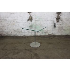 Vierkante tafel | Tweedehands | Glas | RVS | OT218