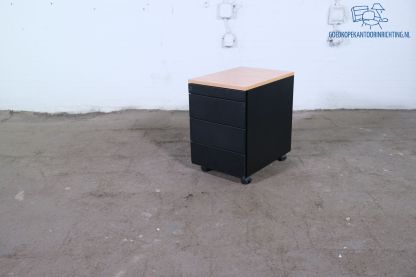 Palmberg | Ladeblok | Tweedehands | Zwart | Peren topblad | 3 lades | LB364