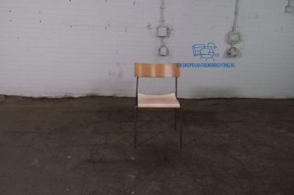 Campus | Kantinestoel | Tweedehands | Ahorn | Cromen frame | KS306