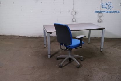 Tweedehands | Bureau | Antraciet eiken blad | Grijs frame | BT508