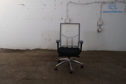 Tweedehands Ergonomische Bureaustoel 987 Zwart Wit Mesh