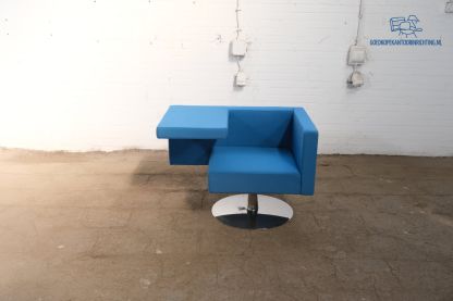 Tweedehands Offecct Solitaire Draaistoel Blauw Chroom