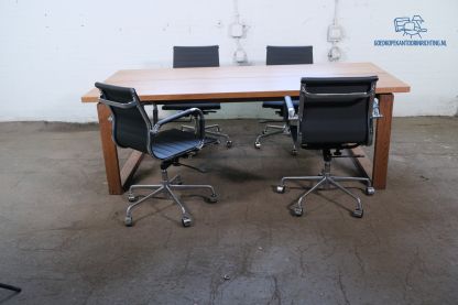 Tweedehands Tafel Tabak Eiken Massief Hout 101x220 cm
