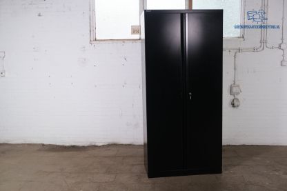 Tweedehands Bisley Draaideurkast Zwart 197 cm 4 Legborden