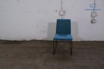 Tweedehands Byron Vergaderstoel Turquoise Zwart Sledeframe