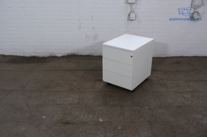 Tweedehands Verrijdbaar Ladeblok 3 Lades Wit 57x42x54 cm